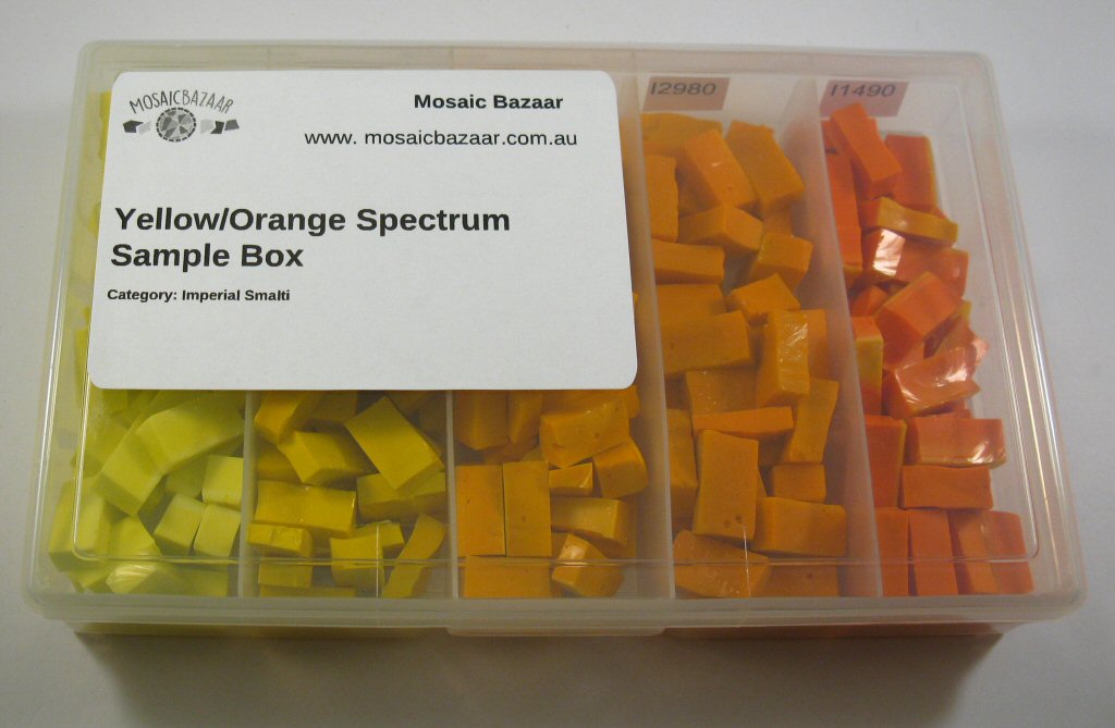 Smalti Sample Box- Yellow and Orange Spectrum