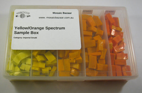 Smalti Sample Box- Yellow and Orange Spectrum