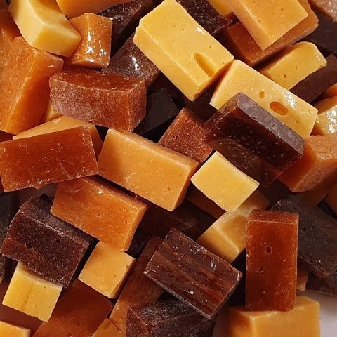 Yellowish beige to brown Mix