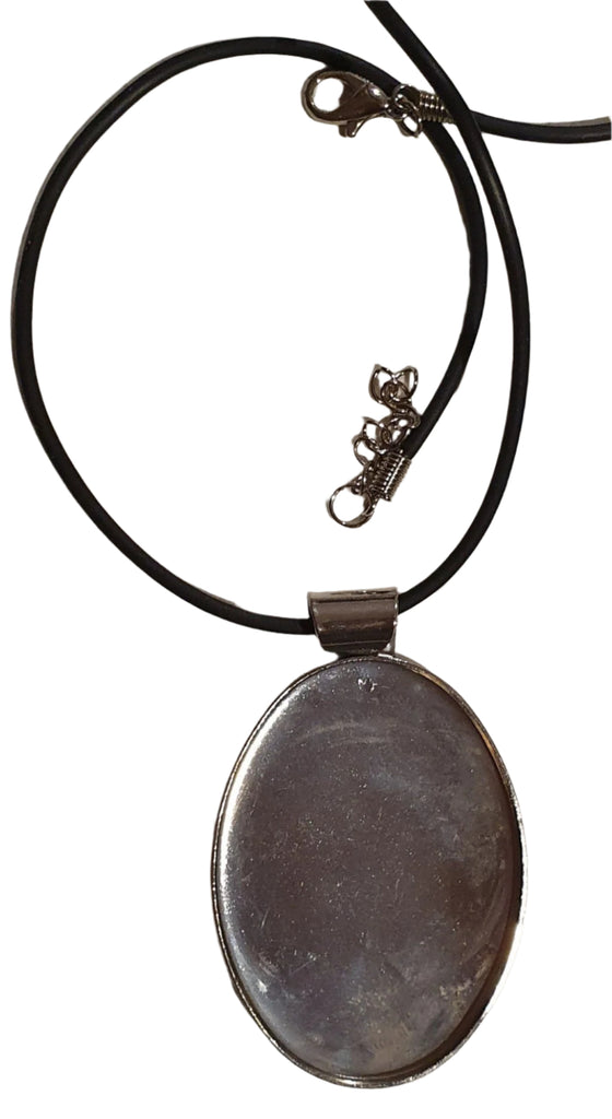 Silver Plated Oval Pendant