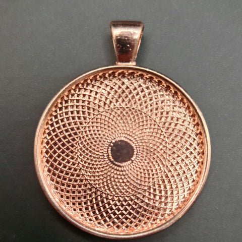 Pendant round 3cm Rose Gold Colour