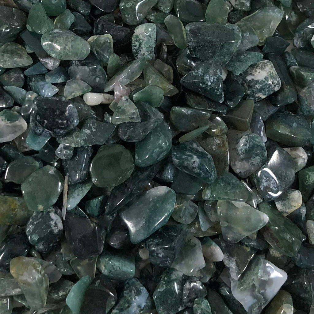 Crystal Chips- Moss Agate