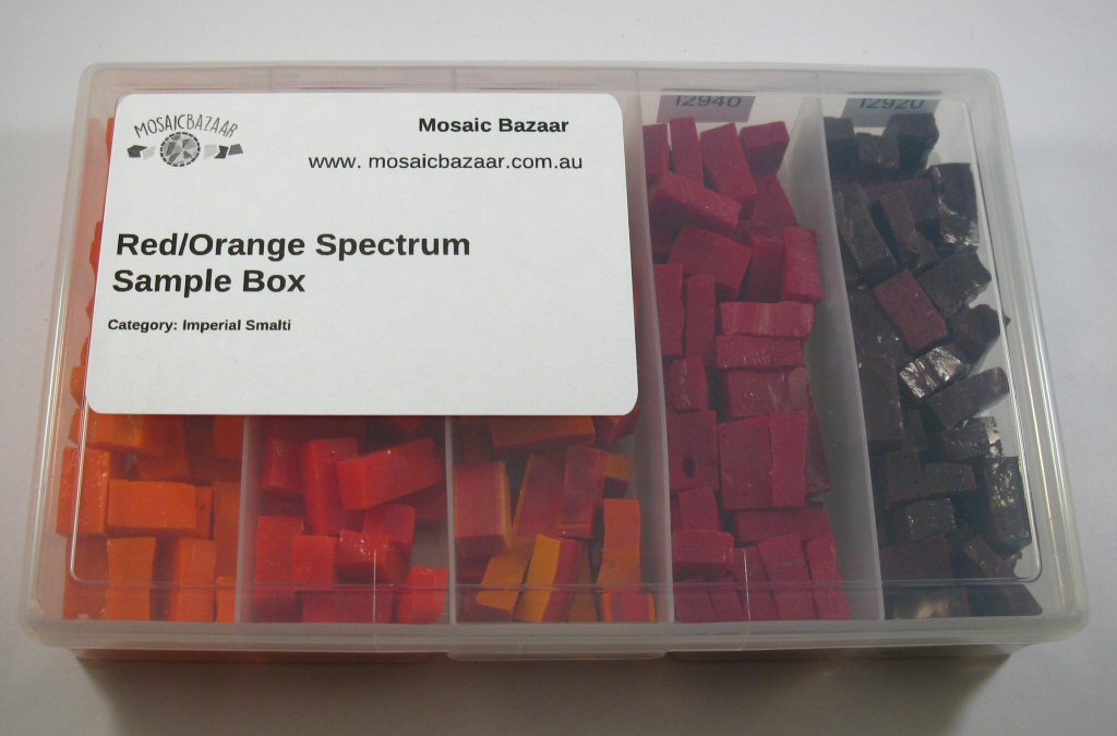 Smalti Sample Box- Red and Orange Spectrum