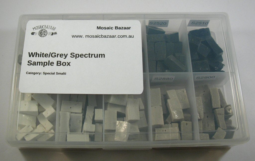 Smalti Sample Box-White and Grey Spectrum
