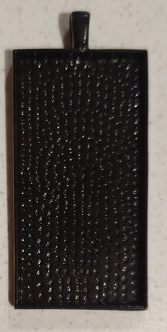 Black Rectangular Pendant 5.2cm x 2.8cm